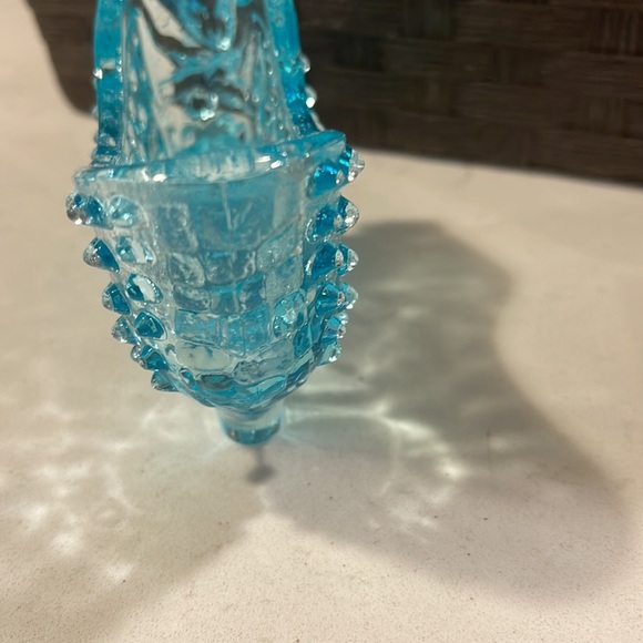 Vintage 1940 blue Fenton hobnail shoe Cinderella design - Picture 8 of 8